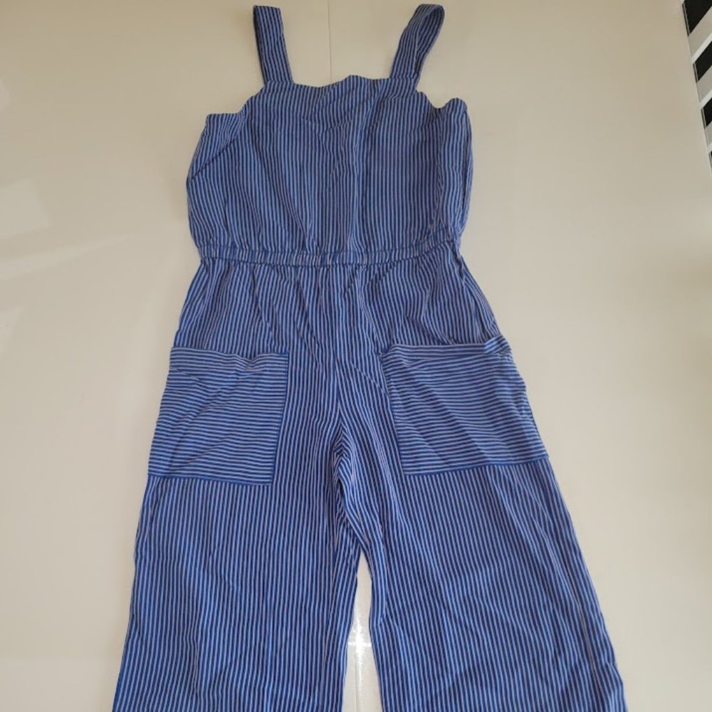 Gymboree Girls' Big Casual Knit Romper, Electric Blue - PREW-OWNED SIZE 10